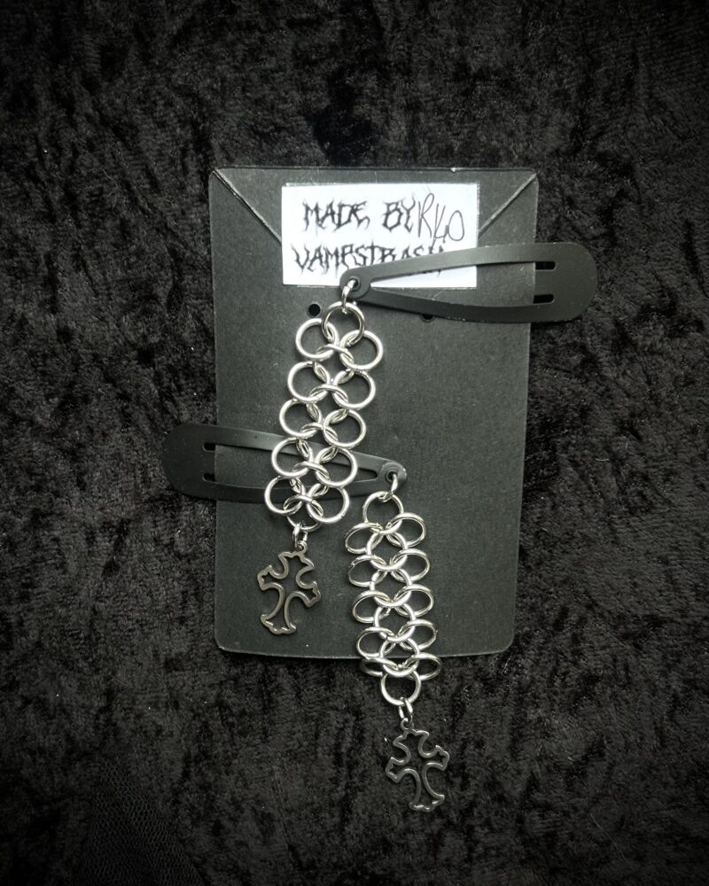 Chainmail hair clips